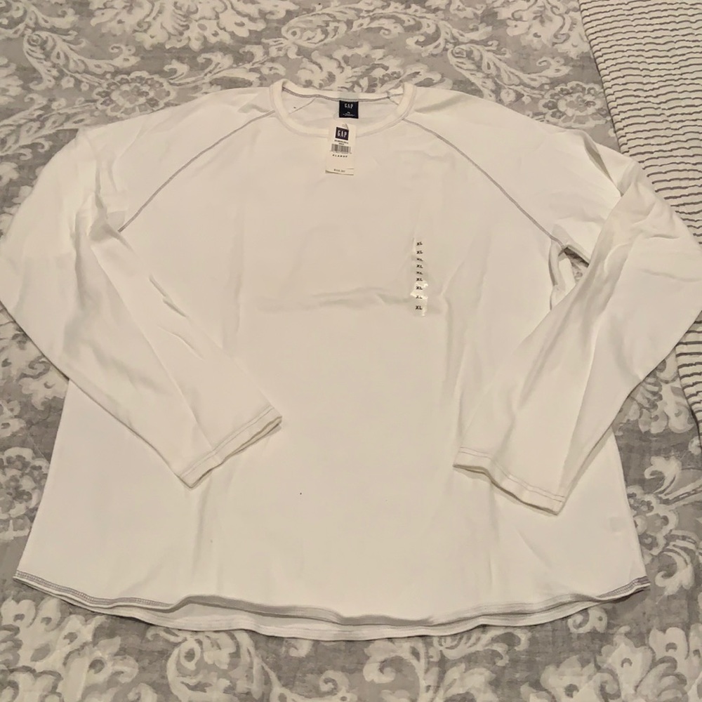 Men’s gap white long sleeve t shirt NWT XL